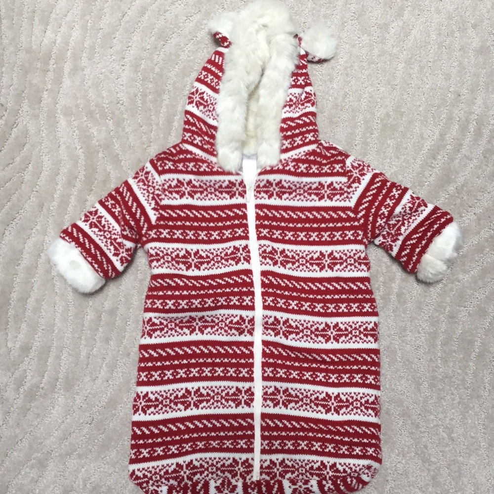 NWOT RH Baby & Child fair isle bunting - so cozy!